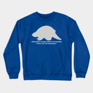 *Back Design* Glyptodon clavipes (Giant Armadillo) Light Print Crewneck Sweatshirt